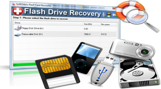 Восстановление данных с флешки с помощью SoftOrbits Flash Drive Recovery