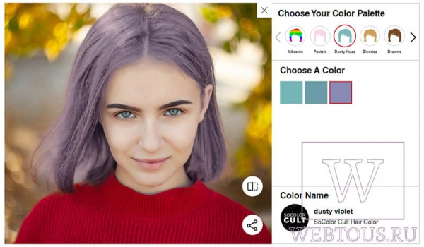 3 онлайн сервиса изменения и подбора цвета волос по фото