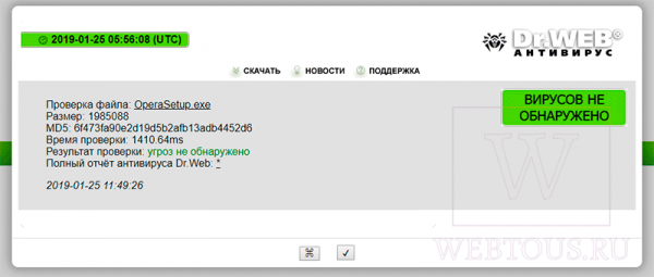 Онлайн проверка файлов и сайтов на вирусы при помощи Доктор Веб