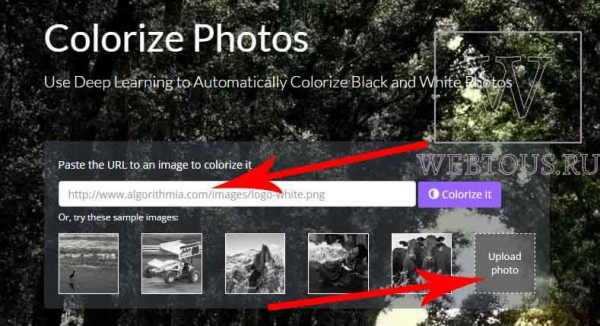 Онлайн превращение черно-белых фото в цветные